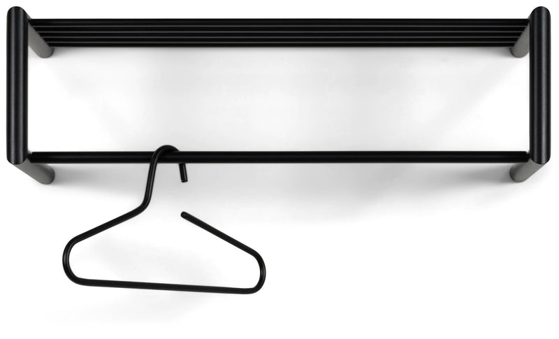 Wandgarderobe Smooth Stahlrohr Schwarz pulverbeschichtet, von Spinder