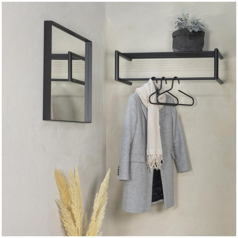 Wandgarderobe Smooth Stahlrohr Schwarz pulverbeschichtet, von Spinder