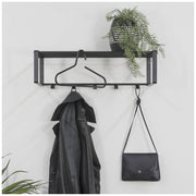 Wandgarderobe Rex 2 Schwarz pulverbeschichtet Garderobe von Spinder
