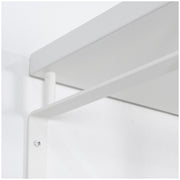 Wandgarderobe REX 3 Weiß Garderobe mit Hutablage und 5 Haken Spinder