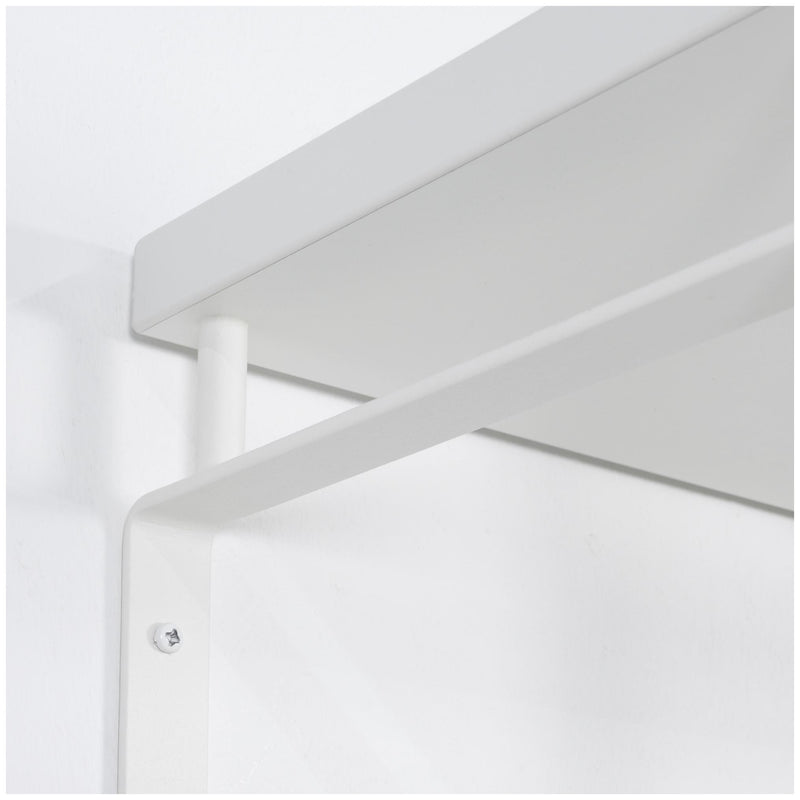 Wandgarderobe REX 3 Weiß Garderobe mit Hutablage und 5 Haken Spinder