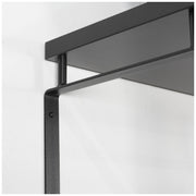 Wandgarderobe REX 3 Schwarz Garderobe mit 5 Haken und Hutablage