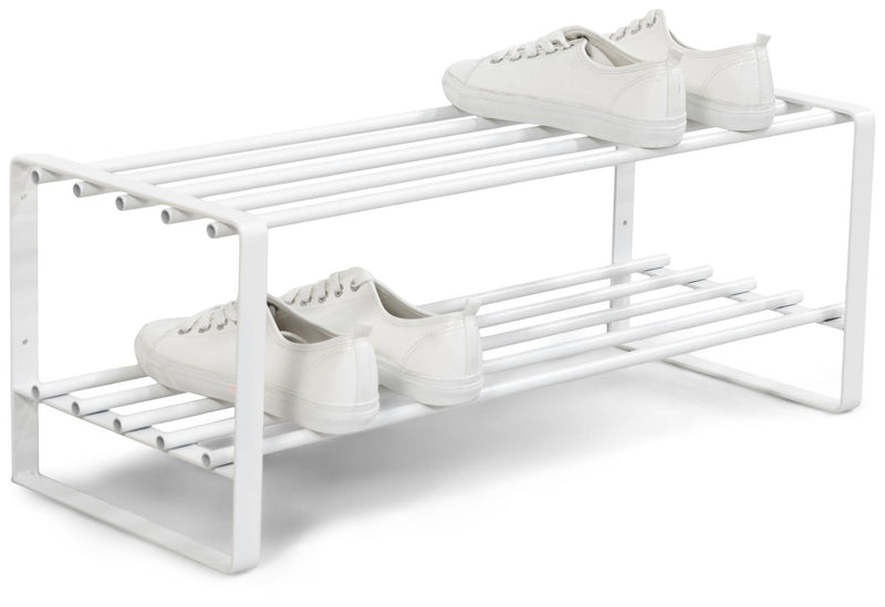 Schuhregal REX SR in Weiß mit 2 Ablagen Flurregal von Spinder