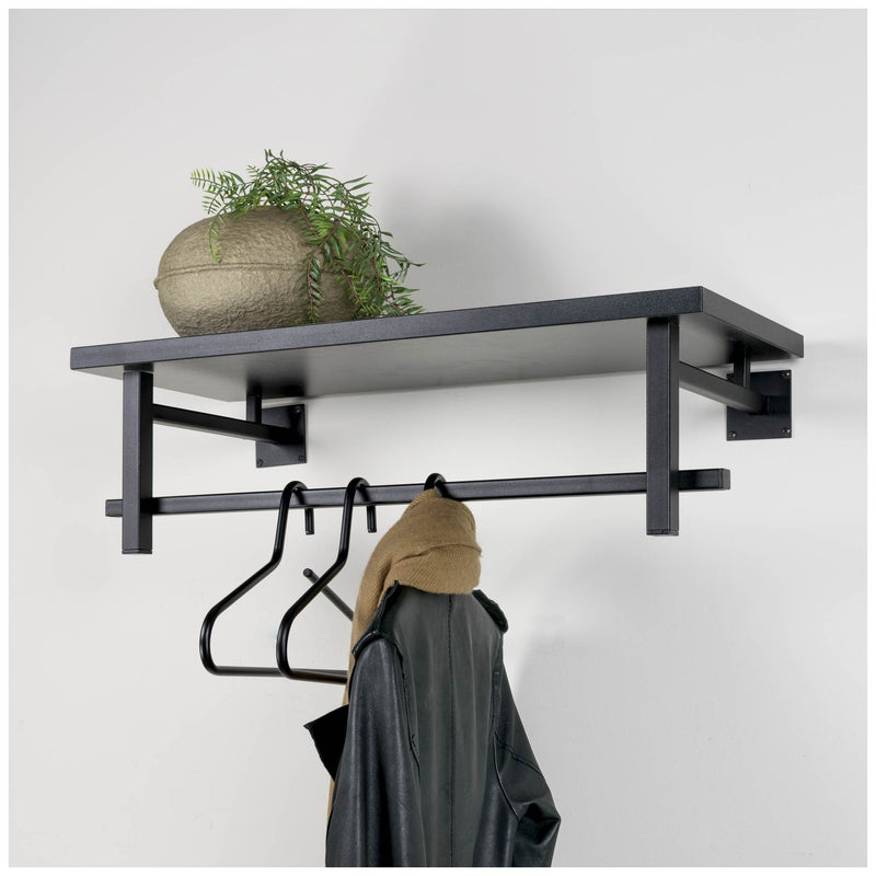 Wandgarderobe SIMPLON Stahlrohr Schwarz pulverbeschichtet von Spinder