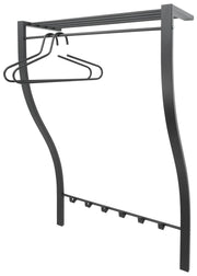 Design Wandgarderobe CARVE 1 Schwarz pulverbeschichtet von Spinder