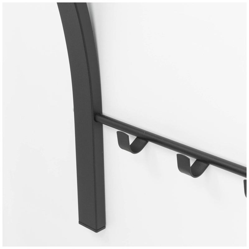 Design Wandgarderobe CARVE 1 Schwarz pulverbeschichtet von Spinder