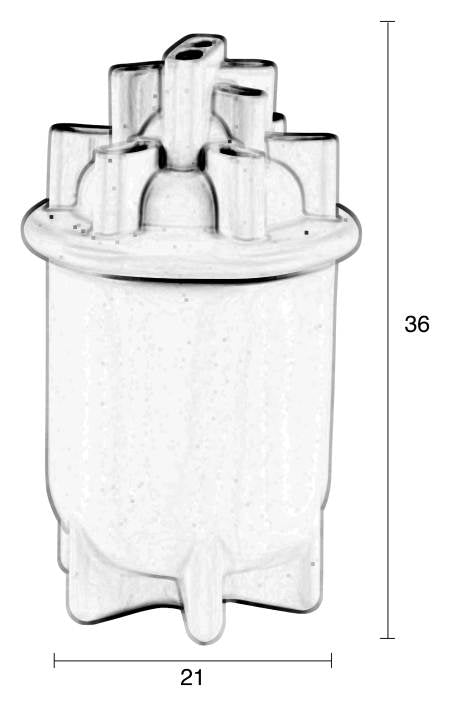 Design Vase BASSIN BIG von ZUIVER Keramik weiß
