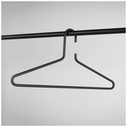 Kleiderbügel Senza Schwarz 3er Set aus Stahl Schwarz Pulverbeschichtet