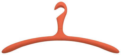 Kleiderbügel ARX Orange 5er Set mit rutschhemmender Beschichtung in orangeroter Farbe, Gesamtansicht von vorne.