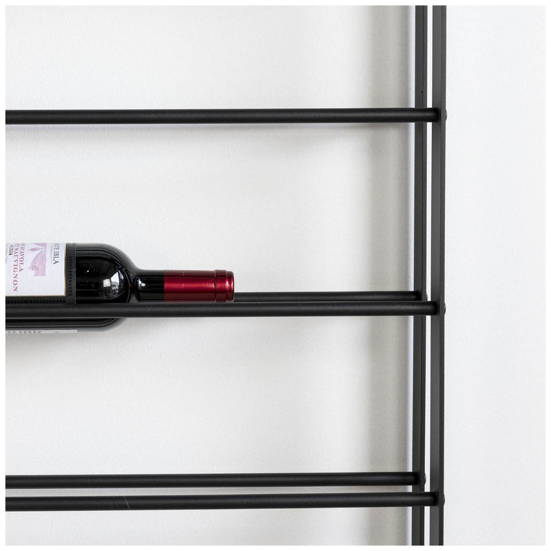 Weinregal VINE 7 Wandregal für Weinflaschen Schwarz von Spinder Design