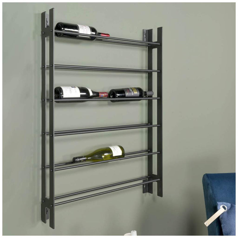 Weinregal VINE 7 Wandregal für Weinflaschen Schwarz von Spinder Design