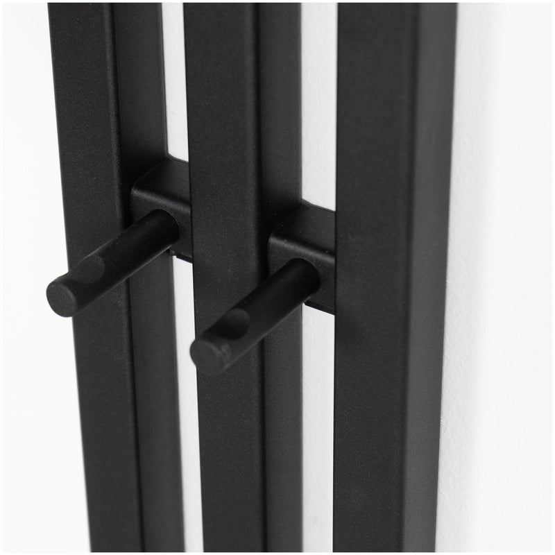 Design Garderobe SENZA 5 Schwarz beschichtet Wandgarderobe von Spinder