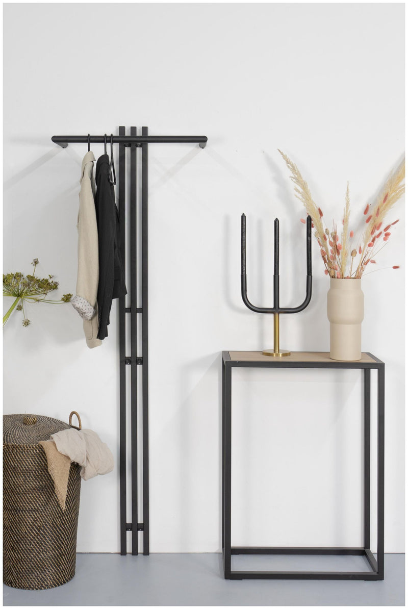 Design Garderobe SENZA 5 Schwarz beschichtet Wandgarderobe von Spinder
