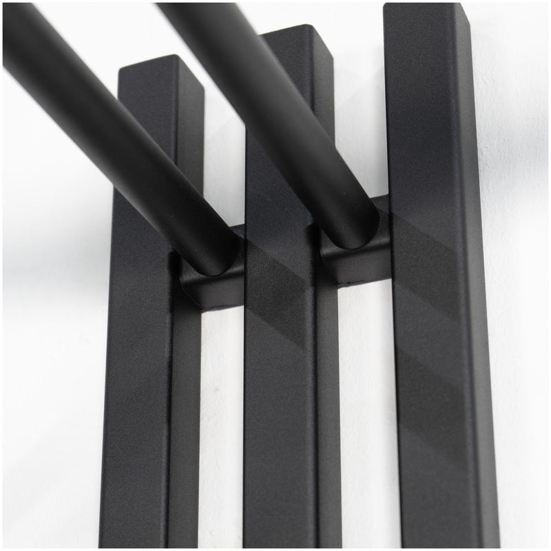Design Garderobe SENZA 5 Schwarz beschichtet Wandgarderobe von Spinder