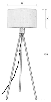 Stehleuchte TRIPOD LAMP FAN Bambus von ZUIVER