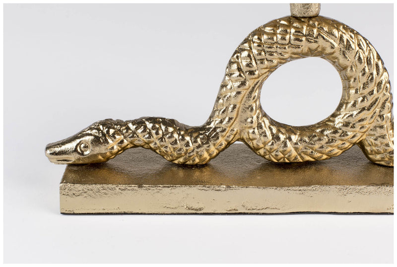 Kerzenständer Schlange KEEP THE SNAKES AWAY BLOCK Gold von BOLD Monkey