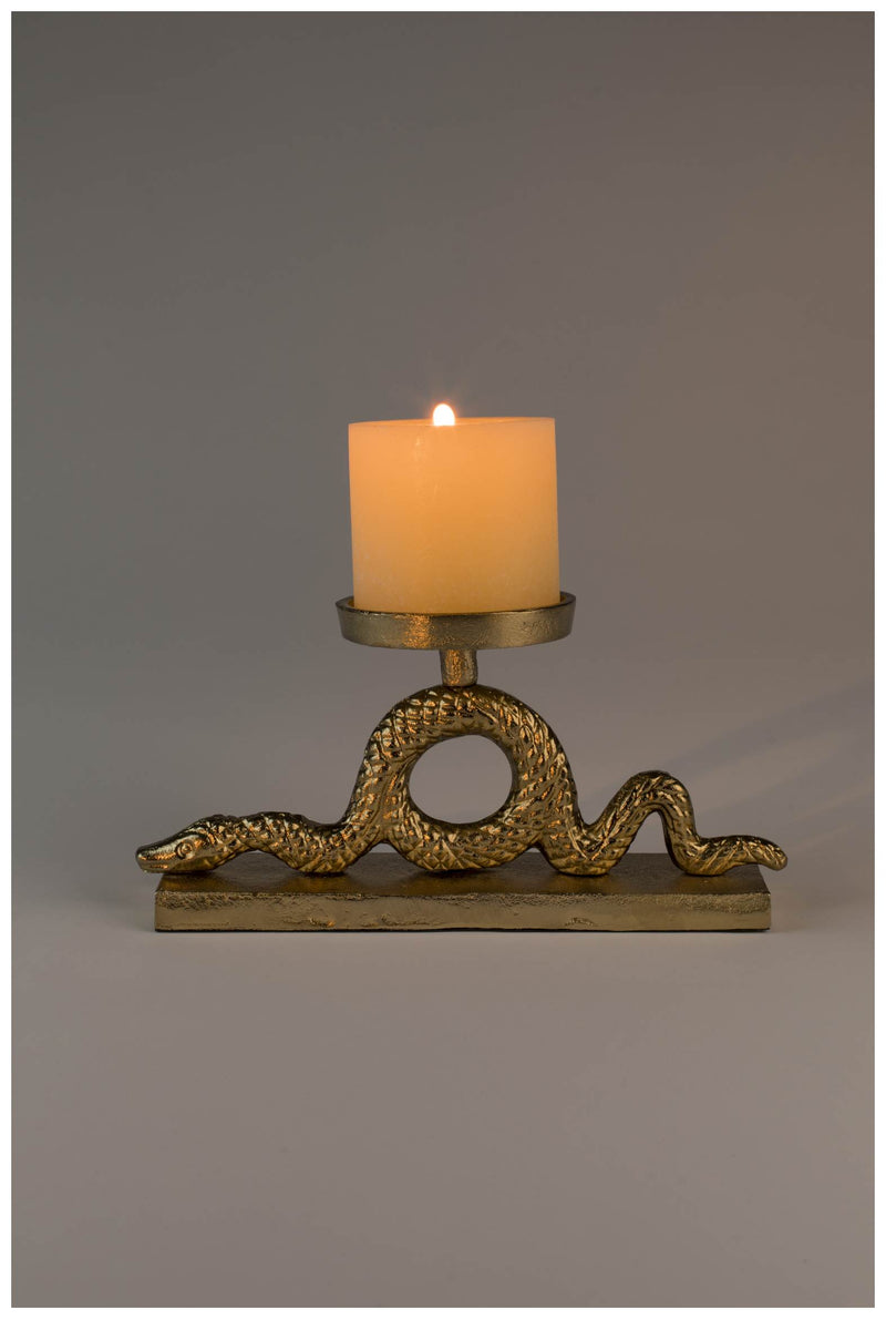 Kerzenständer Schlange KEEP THE SNAKES AWAY BLOCK Gold von BOLD Monkey