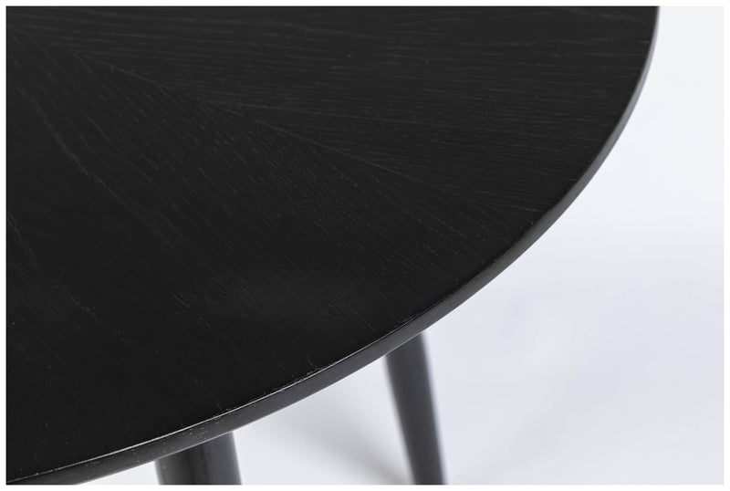 Esstisch FABIO Eiche schwarz Ø 120 cm mit runder Platte
