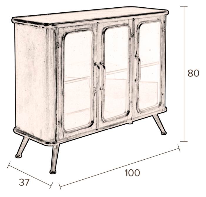 Vintage Metall Sideboard DENZA von DutchBone
