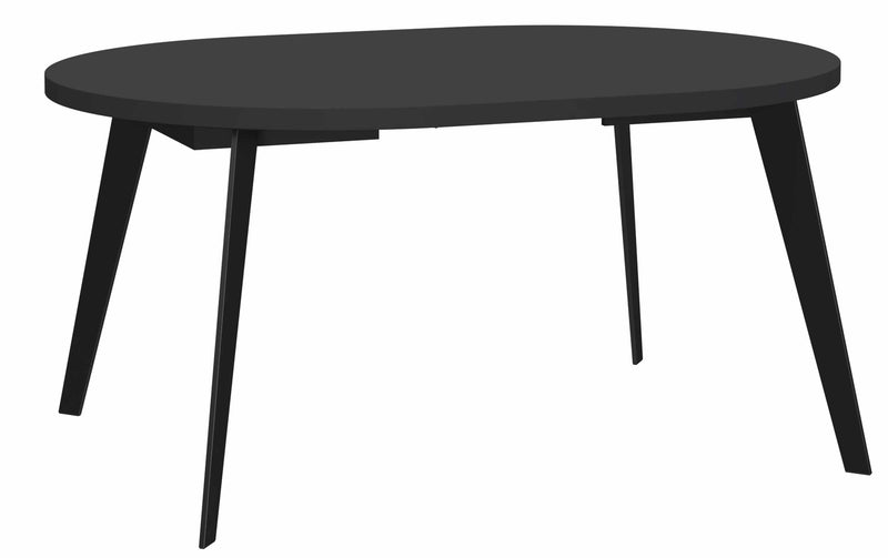 Esstisch Ausziehtisch TABLE ROUND 110 - 155 cm Schwarz matt von Forte
