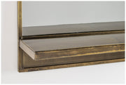 Wandspiegel Spiegel FEYZA HORIZONTAL mit Ablage messingfarbig
