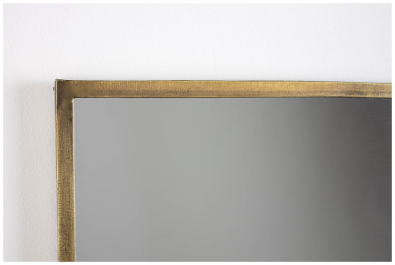 Wandspiegel Spiegel FEYZA HORIZONTAL mit Ablage messingfarbig