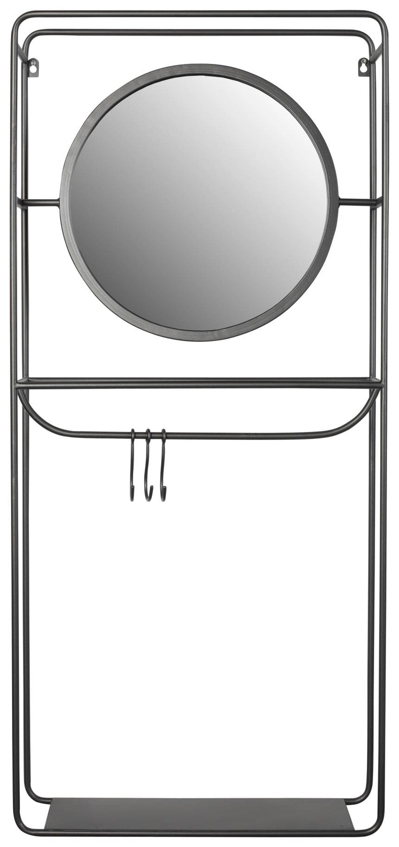 Garderobenspiegel Wandspiegel DUCO Metall mit Ablage