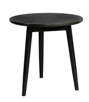 Beistelltisch FABIO BLACK Ø 50 Eiche furniert schwarz