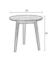 Beistelltisch FABIO1 NATURAL Ø 50 Eiche furniert lackiert
