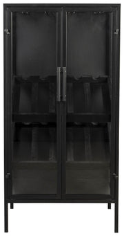 Weinschrank Weinregal ROB Vitrine aus Metall im Vintage Style