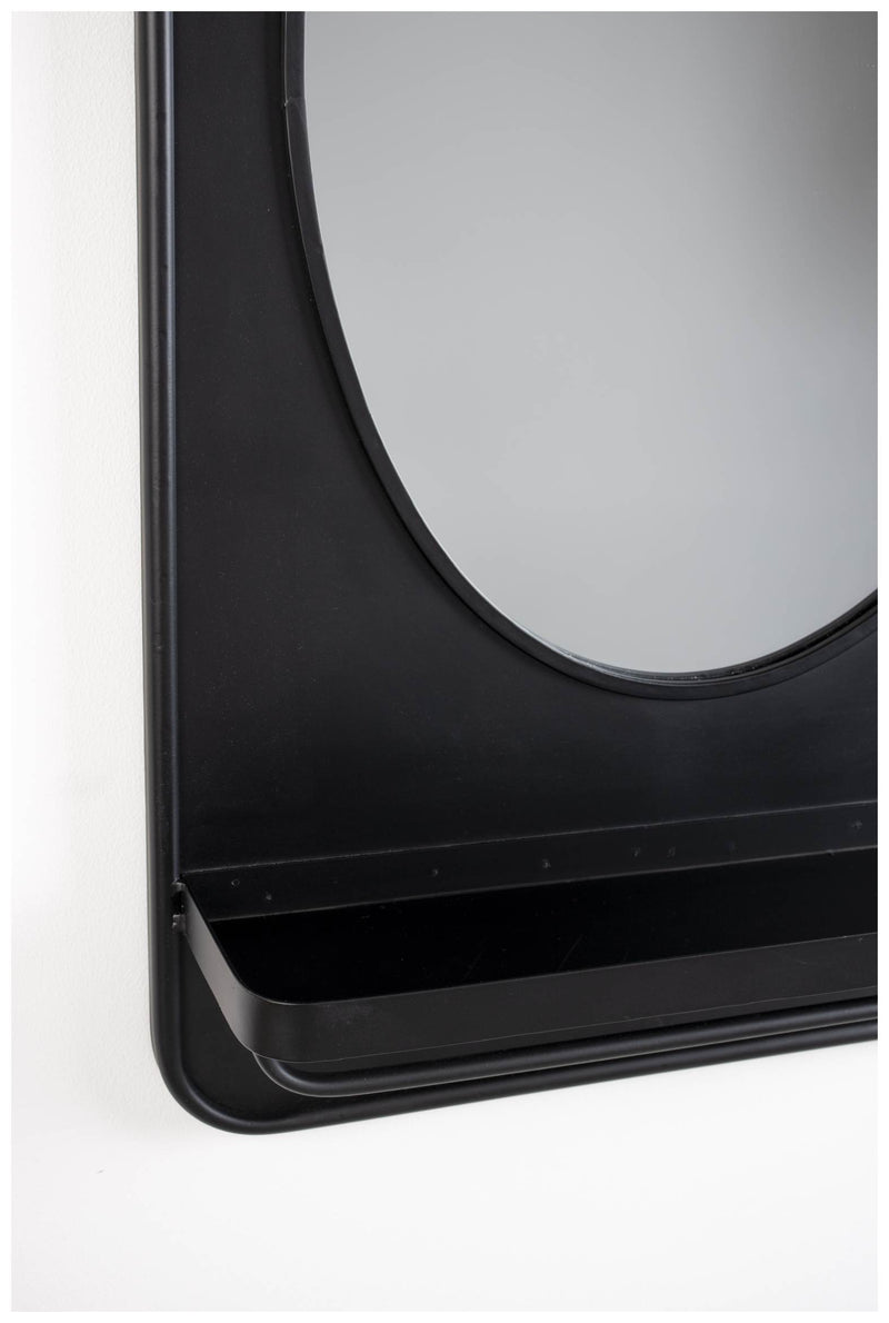 Wandspiegel Spiegel PASCAL M mit Ablage Metall schwarz
