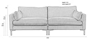 Zuiver 3-sitzer Sofa SUMMER ANTHRAZIT