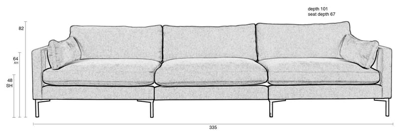 Zuiver 4,5-sitzer Sofa SUMMER COFFEE