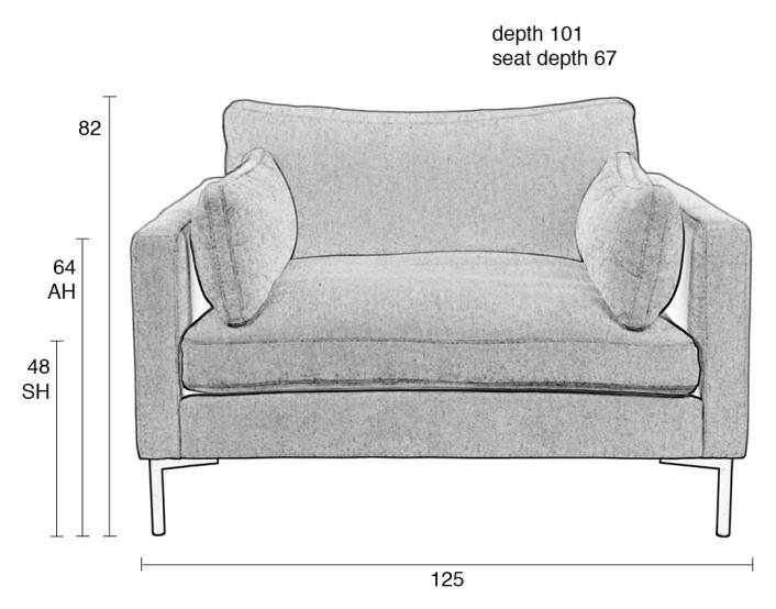 Zuiver Sessel LOVE SEAT SUMMER LATTE