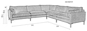 Zuiver Ecksofa Sofa SUMMER ANTHRAZIT 7-Sitzer