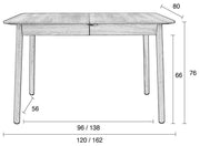 Esstisch GLIMPS von ZUIVER 120 x 80 ausziehbar Walnuss furniert