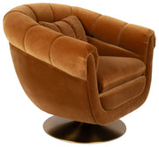 Drehbarer Lounge Sessel MEMBER Samtstoff WHISKEY von DutchBone