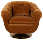 Drehbarer Lounge Sessel MEMBER Samtstoff WHISKEY von DutchBone
