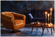 Drehbarer Lounge Sessel MEMBER Samtstoff WHISKEY von DutchBone