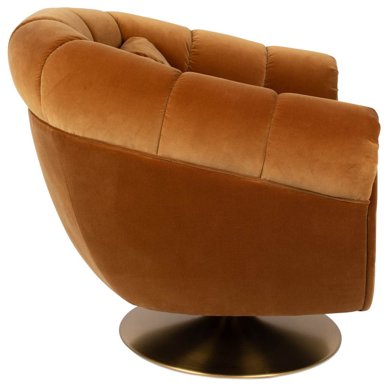 Drehbarer Lounge Sessel MEMBER Samtstoff WHISKEY von DutchBone