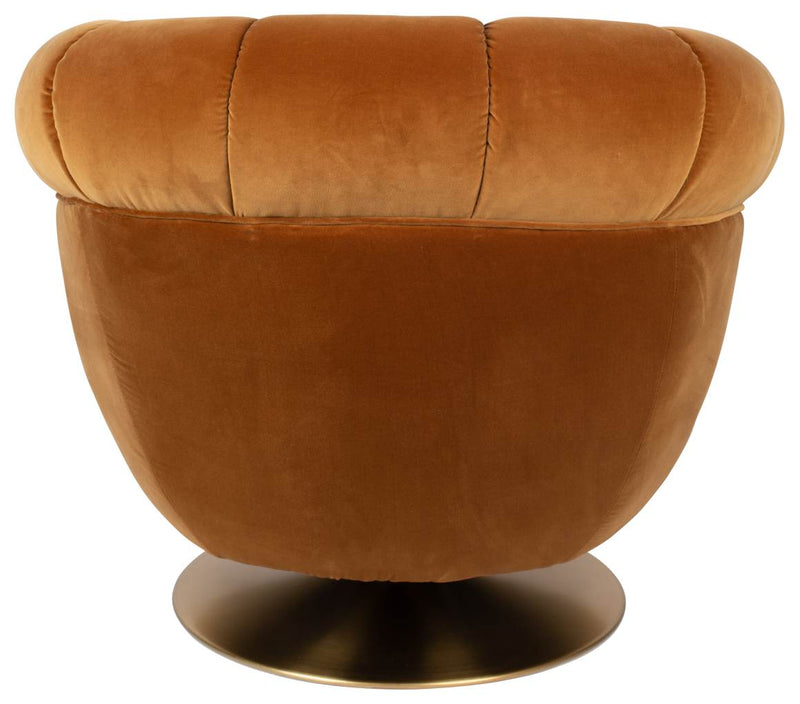 Drehbarer Lounge Sessel MEMBER Samtstoff WHISKEY von DutchBone