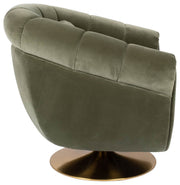 Drehbarer Lounge Sessel MEMBER Samtstoff OLIVE von DutchBone