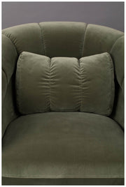 Drehbarer Lounge Sessel MEMBER Samtstoff OLIVE von DutchBone
