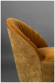 Drehbarer Lounge Sessel MADISON Samtstoff WHISKEY von DutchBone
