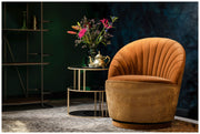 Drehbarer Lounge Sessel MADISON Samtstoff WHISKEY von DutchBone