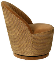 Drehbarer Lounge Sessel MADISON Samtstoff WHISKEY von DutchBone