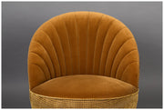Drehbarer Lounge Sessel MADISON Samtstoff WHISKEY von DutchBone