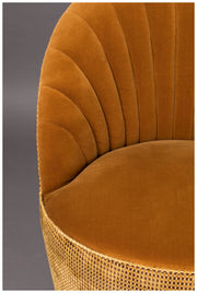 Drehbarer Lounge Sessel MADISON Samtstoff WHISKEY von DutchBone