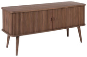 Sideboard BARBIER WALNUSS von ZUIVER mit Rollo Schiebetüren