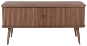 Sideboard BARBIER WALNUSS von ZUIVER mit Rollo Schiebetüren